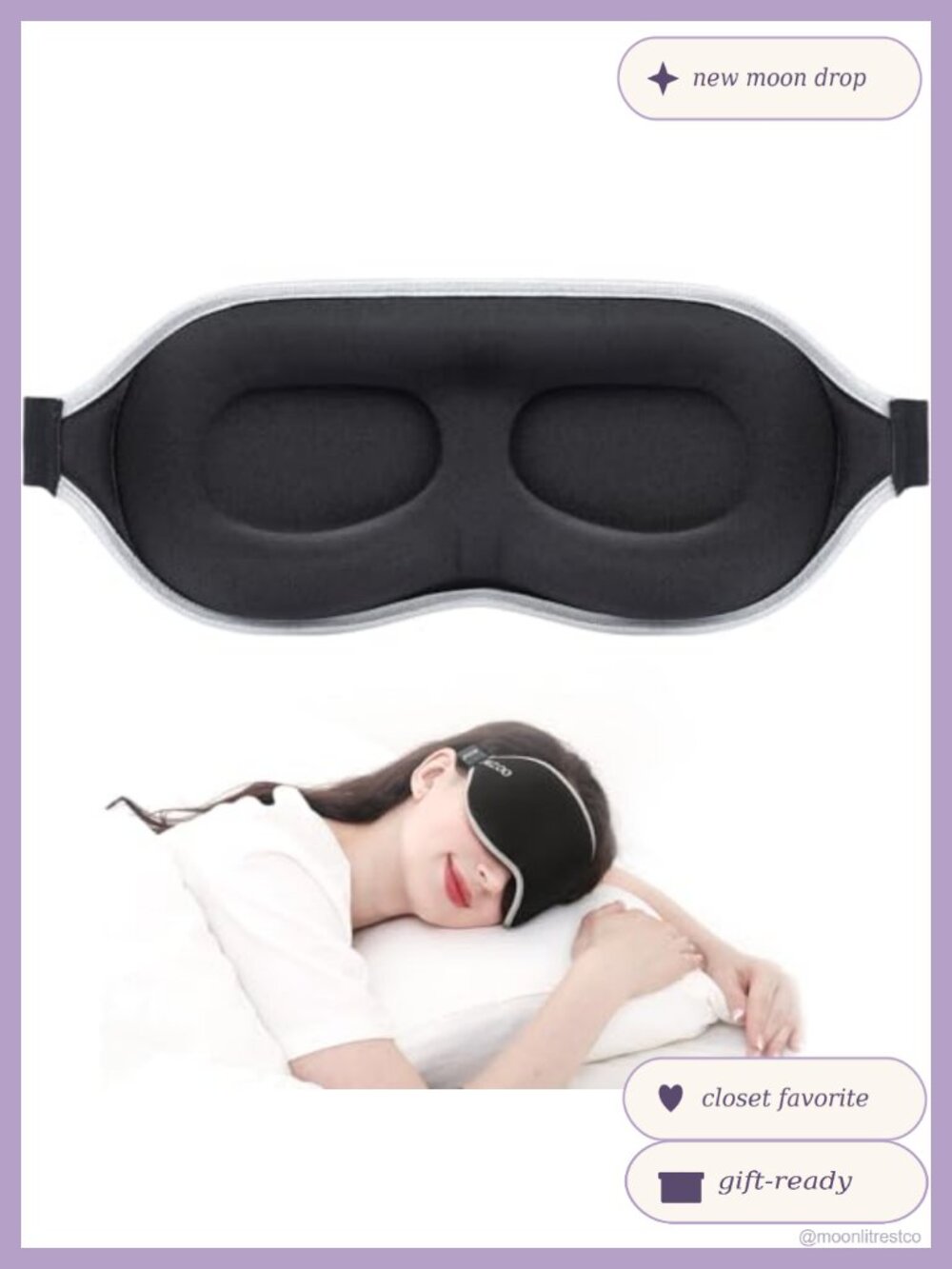 Luxury Sleep Mask 3D Spacious for Long Lashes